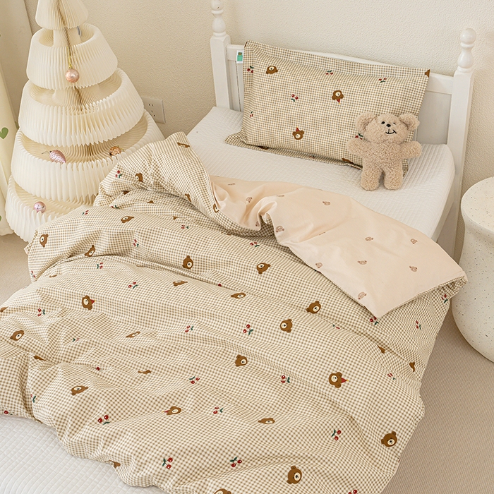 91家纺网 家纺一手货源 找家纺 （总）良佐生活 2025新款高支高密A类纯棉幼儿园学生儿童被套宝宝小被罩全棉被套