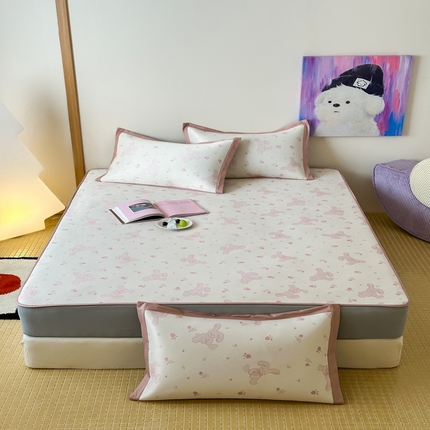 91家纺网 家纺一手货源 找家纺 （总）三味舒屋 2025新款抗菌防螨900D高端养生印花冰藤凉席