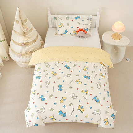 91家纺网 家纺一手货源 找家纺 良佐生活 2025新款高支高密全棉儿童被套 爱尼熊-粉