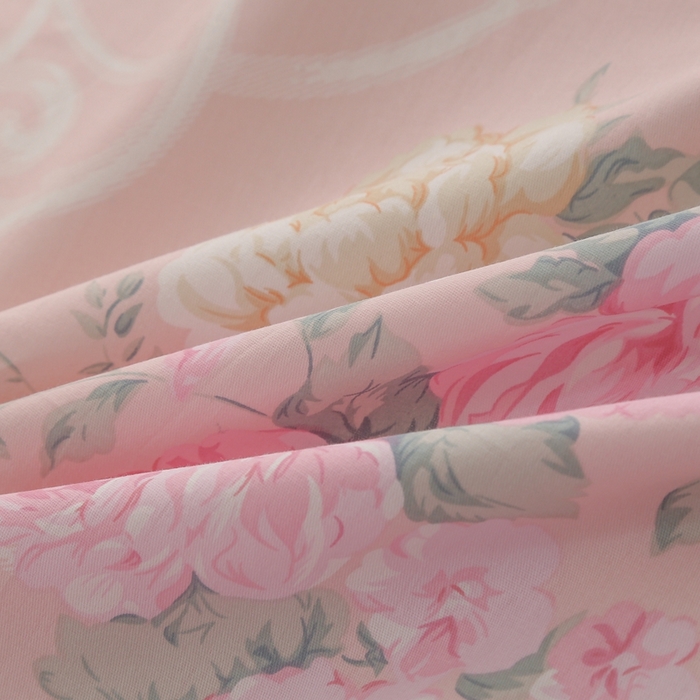 91家纺网 家纺一手货源 找家纺 圣锦家纺 2025新款全棉单被套倾城花恋