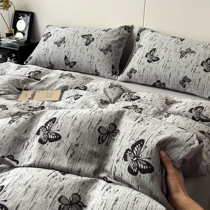 91家纺网 家纺一手货源 找家纺 （总）斯尔顿 2025新款全棉双层纱四件套