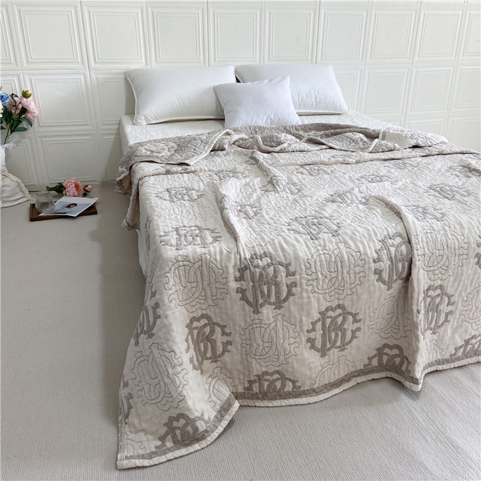 91家纺网 家纺一手货源 找家纺 （总）卡奥家纺 2025新款水洗全棉四层纱盖毯毛巾被夏凉被 