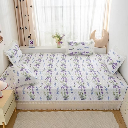 91家纺网 家纺一手货源 找家纺 （总）冬然 2025新款全棉防滑榻榻米垫子炕垫纯棉床盖夹棉床单纯棉床单