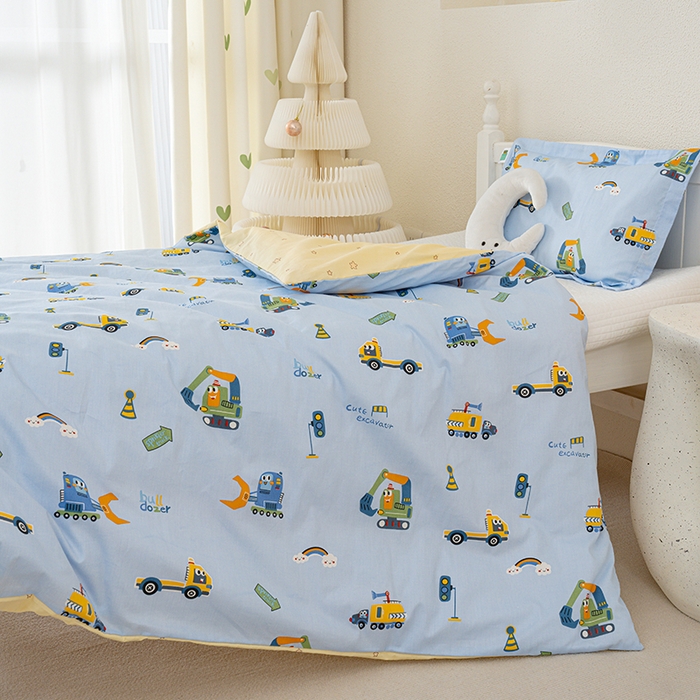 91家纺网 家纺一手货源 找家纺 良佐生活 2025新款高支高密全棉儿童被套 变形计