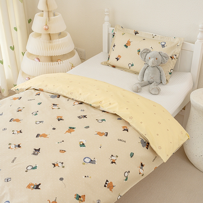 91家纺网 家纺一手货源 找家纺 良佐生活 2025新款高支高密全棉儿童被套 贝塔-黄