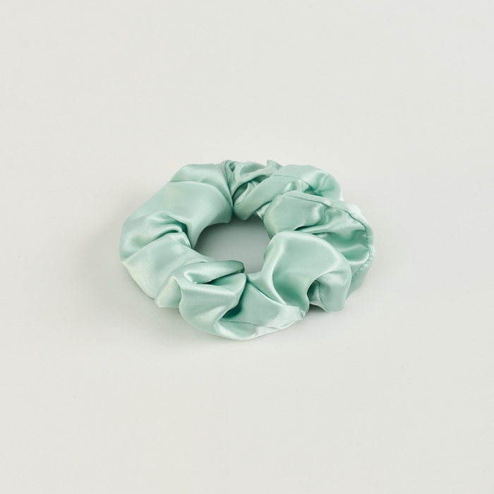 91家纺网 家纺一手货源 找家纺 LADY COCO2025新款6A级真桑蚕丝发圈-真货 4.5cm中肠圈薄荷绿