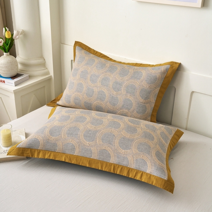 91家纺网 家纺一手货源 找家纺 棠薇家纺2025新款简约风多功能纱布盖毯纱布毯子毛巾被床盖沙发巾单毯枕巾枕套三件套 半夏