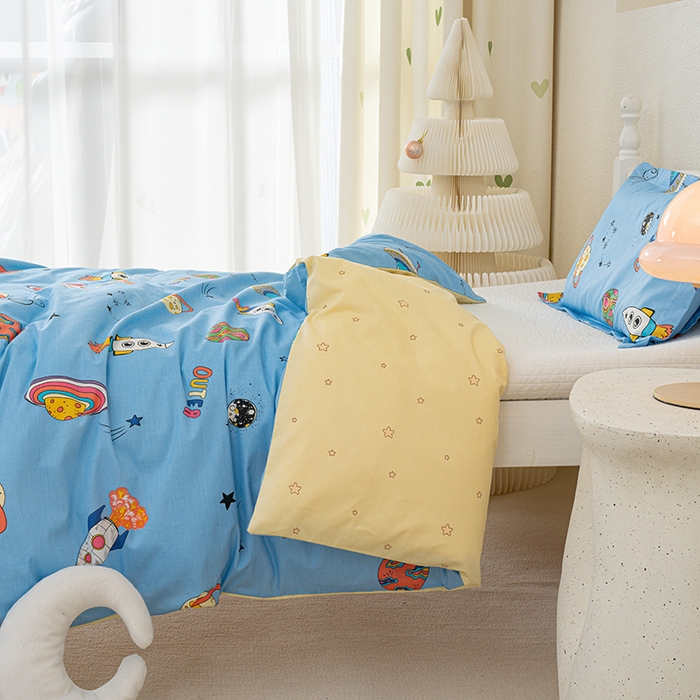 91家纺网 家纺一手货源 找家纺 良佐生活 2025新款高支高密全棉儿童被套 星球大战