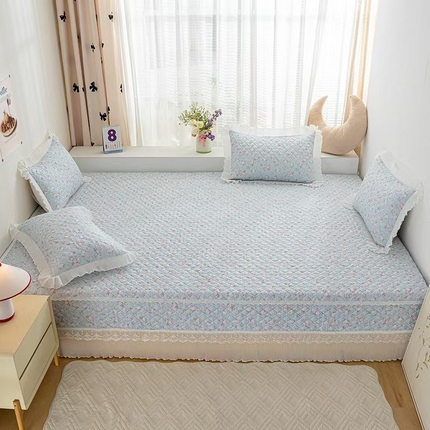 91家纺网 家纺一手货源 找家纺 （总）冬然 2025新款全棉防滑榻榻米垫子炕垫纯棉床盖夹棉床单纯棉床单