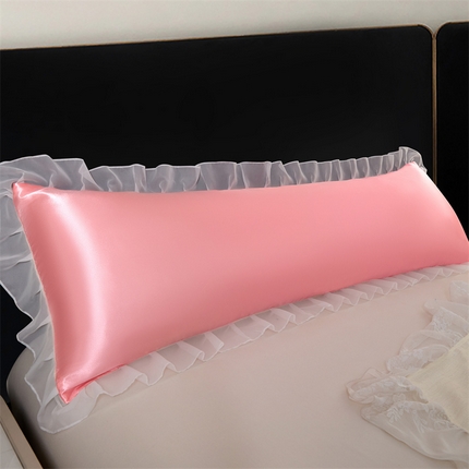 91家纺网 家纺一手货源 找家纺 （总）梦舒羽 2025新款公主风夏季冰丝枕套双人情侣枕头套加长枕芯套1.5m内胆套