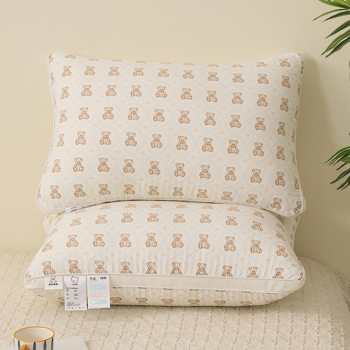 91家纺网 家纺一手货源 找家纺 （总）大熊枕芯 2025新款泡泡纱亲肤小熊枕系列