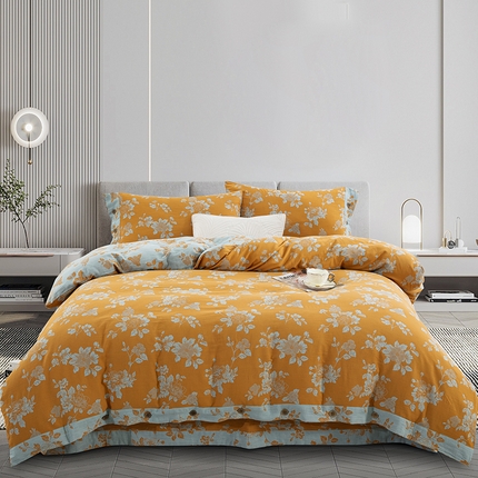 91家纺网 家纺一手货源 找家纺 （总）双层纱家居 2025新款浅色系列双层纱四件套