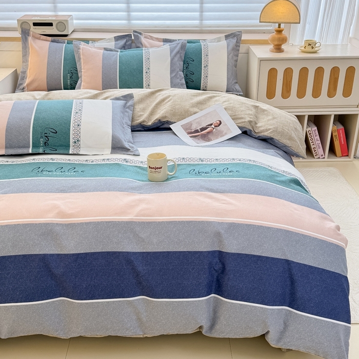 91家纺网 家纺一手货源 找家纺 2025新款亲肤磨毛四件套 茜拉