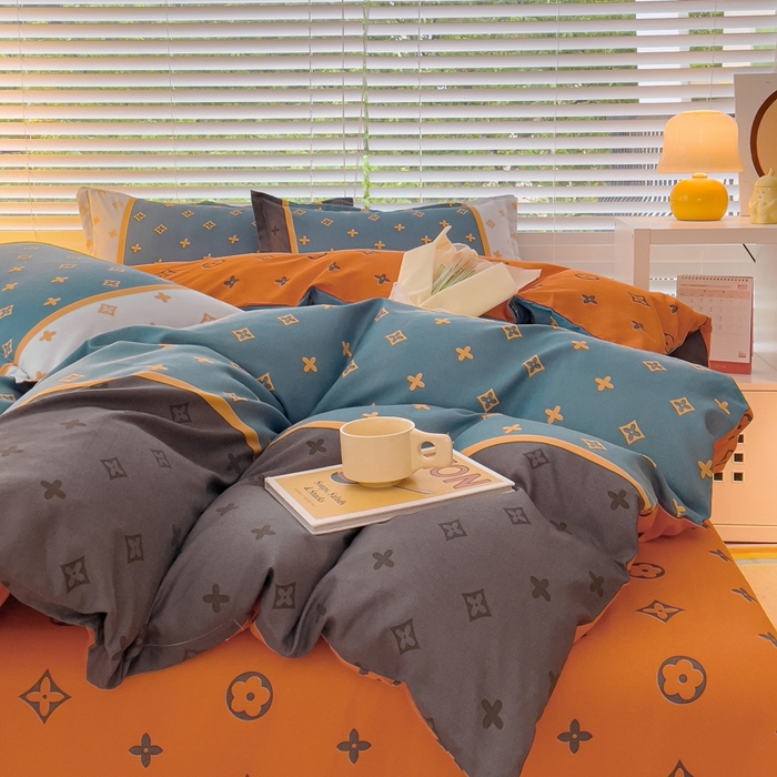 91家纺网 家纺一手货源 找家纺 2025新款亲肤磨毛四件套 诺曼蒂