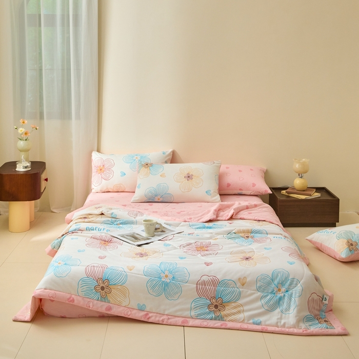 91家纺网 家纺一手货源 找家纺 （总）珂博家纺2025新款亲肤全棉印花夏被