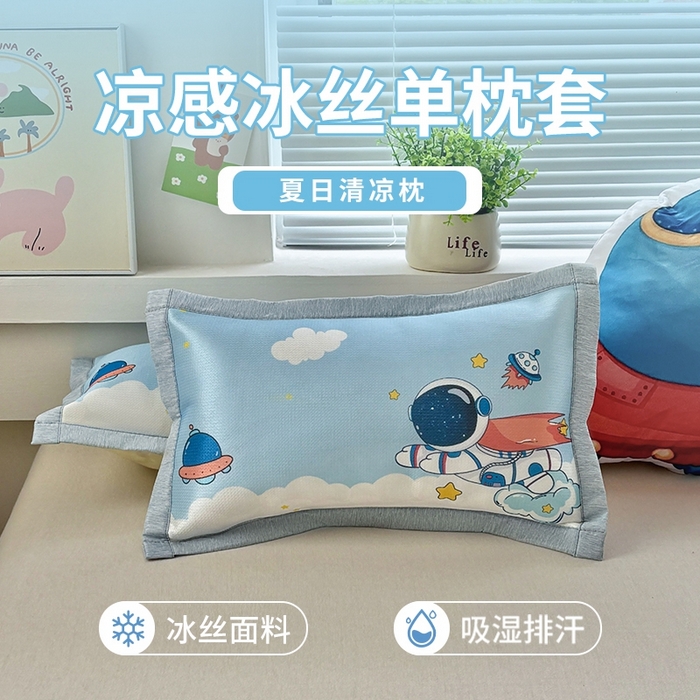 91家纺网 家纺一手货源 找家纺 （总）博雅2025新款冰丝单枕套三丽欧，宇航员，卡皮