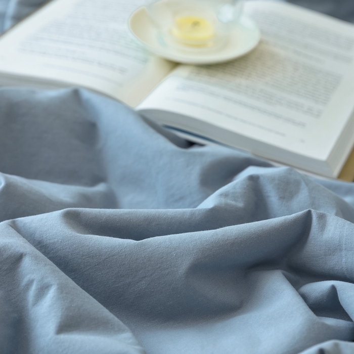 91家纺网 家纺一手货源 找家纺 寐眠2025新款全棉水洗棉刺绣夏被【夏被四件套】 冰川苍蓝