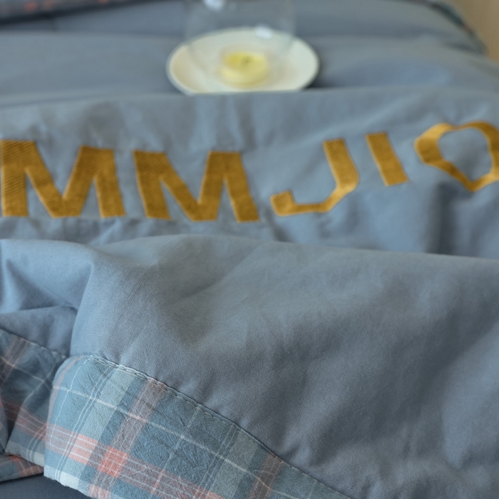 91家纺网 家纺一手货源 找家纺 寐眠2025新款全棉水洗棉刺绣夏被【夏被四件套】 冰川苍蓝