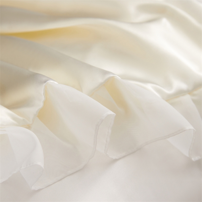 91家纺网 家纺一手货源 找家纺 梦舒羽 2025新款公主风夏季冰丝枕套单人一对装可水洗花边枕头套宿舍48x74cm枕芯套枕头套 花边款-珍珠白