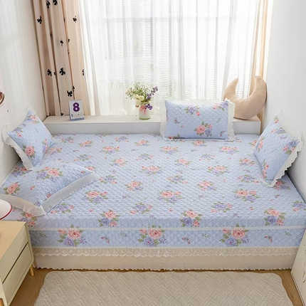 91家纺网 家纺一手货源 找家纺 （总）冬然 2025新款全棉防滑榻榻米垫子炕垫纯棉床盖夹棉床单纯棉床单