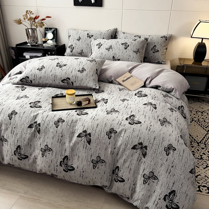 91家纺网 家纺一手货源 找家纺 （总）斯尔顿 2025新款全棉双层纱四件套