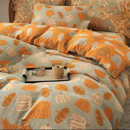 禧多家纺 2025新款亲肤套件四件套 金瓜纳福