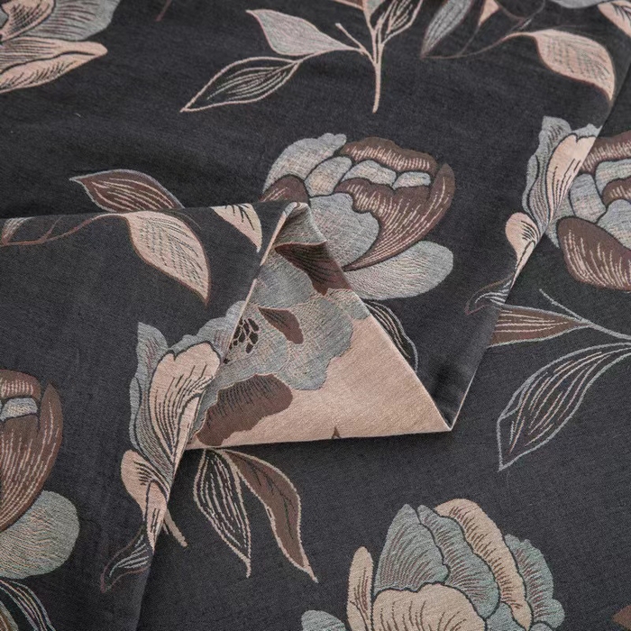 91家纺网 家纺一手货源 找家纺 双层纱家居 2025新款深色系列双层纱四件套 黑茶