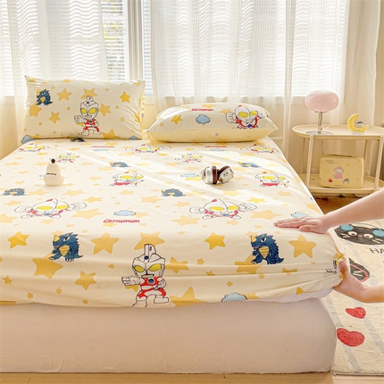 名兮家居 2025新款正版授权经典奥特曼-三丽鸥全棉印花床笠 星星奥特曼