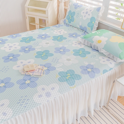 91家纺网 家纺一手货源 找家纺 （总） 2025新款A类冰豆豆床裙款印花凉席