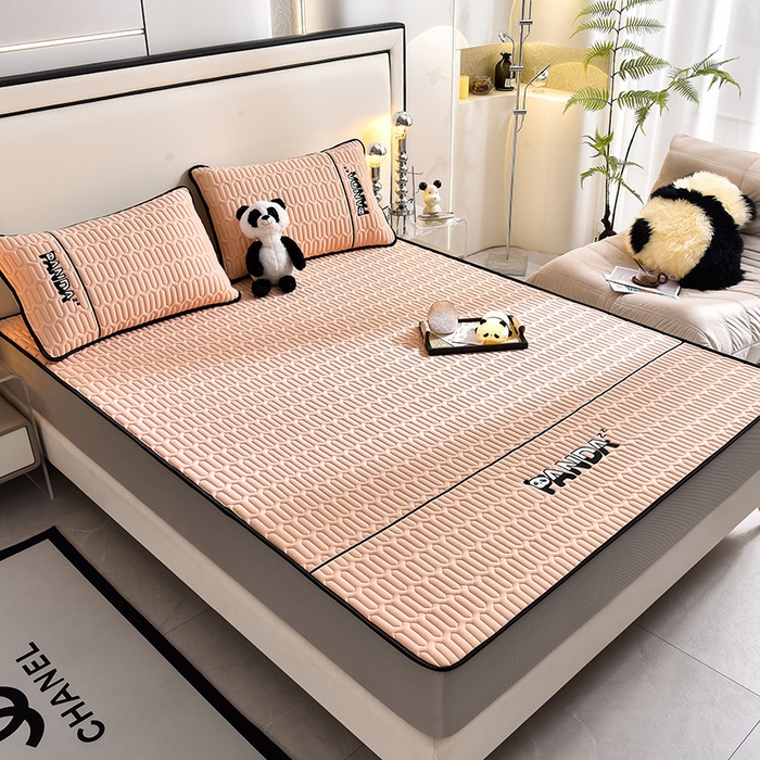 91家纺网 家纺一手货源 找家纺 炫拼家纺 Hipanda床笠款乳胶凉席 Hipanda-香妃粉