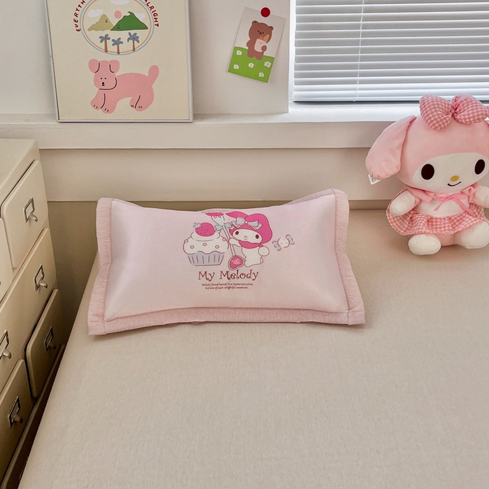 91家纺网 家纺一手货源 找家纺 博雅2025新款冰丝单枕套三丽欧，宇航员，卡皮 蛋糕美乐蒂