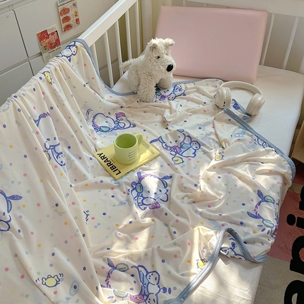 希诺2025新款三丽鸥多功能卡通婴幼儿毯子儿童凉感盖毯旅行毯 凉感毯-动感帕恰狗