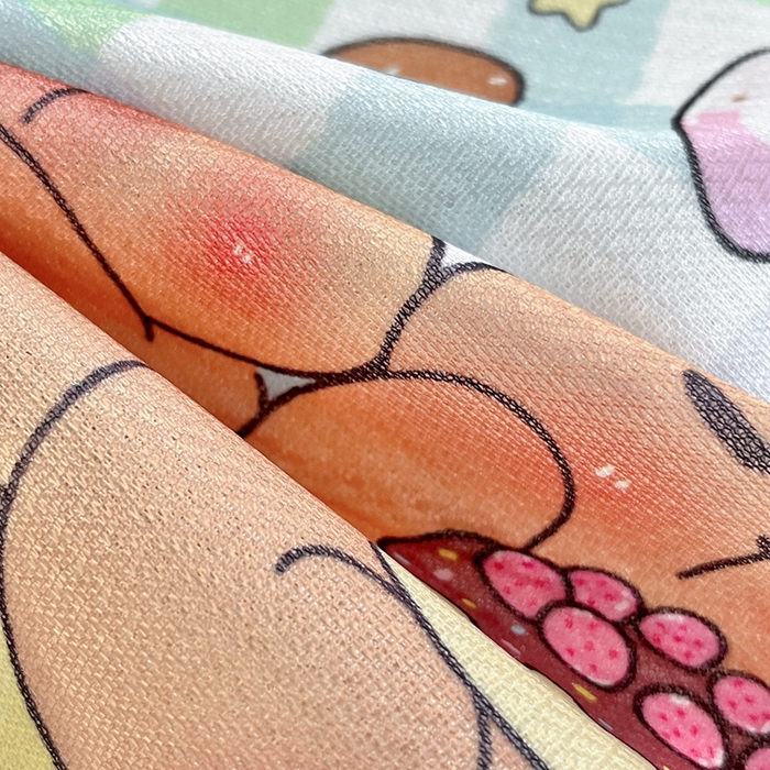 91家纺网 家纺一手货源 找家纺 博雅2025新款冰丝单枕套三丽欧，宇航员，卡皮 派对卡皮巴拉