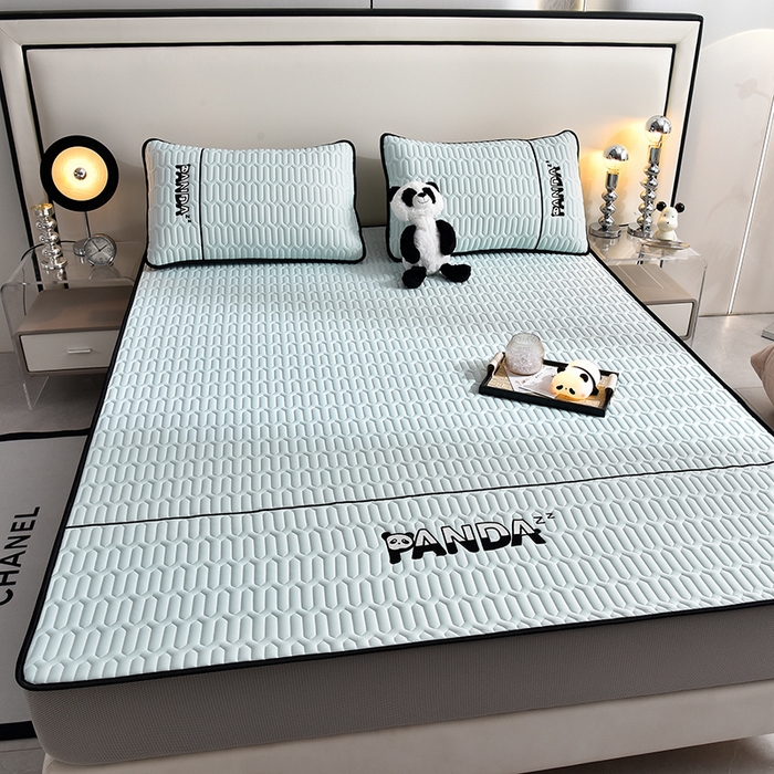 91家纺网 家纺一手货源 找家纺 炫拼家纺 Hipanda床笠款乳胶凉席 Hipanda-冰雪蓝