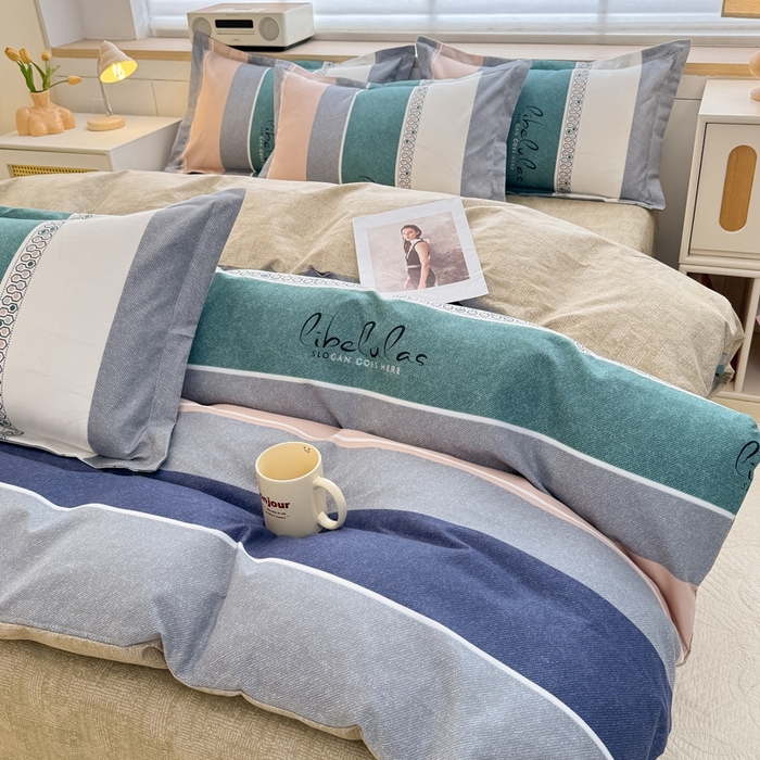 91家纺网 家纺一手货源 找家纺 2025新款亲肤磨毛四件套 茜拉