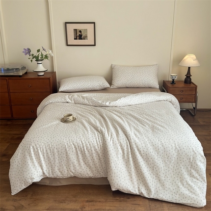 91家纺网 家纺一手货源 找家纺 （总）曲之慕2025新款A类母婴级有氧全棉纯棉双层纱印花四件套