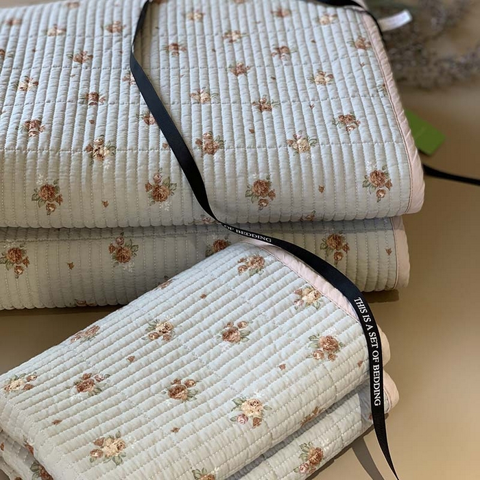 91家纺网 家纺一手货源 找家纺 汇庭 2025新款全棉床盖三件套-实拍 木兰庄园