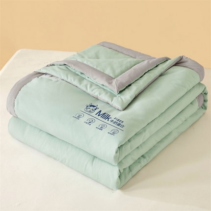 伊人坊 2025新款牛奶蛋白夏被 星辰绿