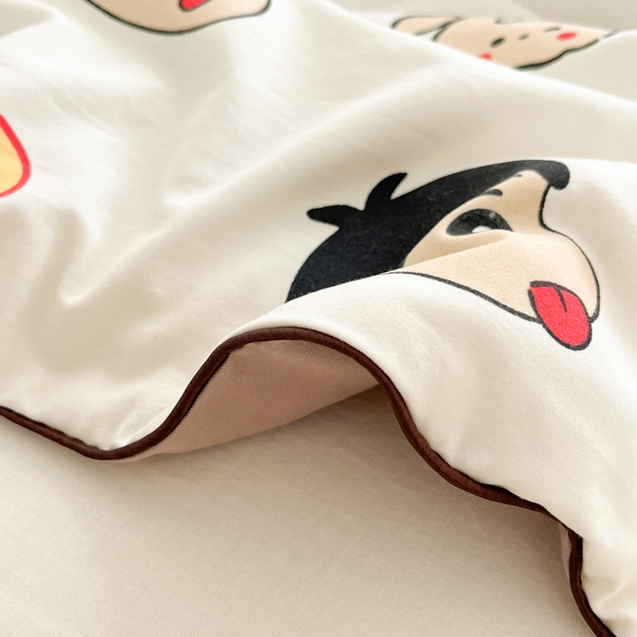 91家纺网 家纺一手货源 找家纺 贝扬思家纺 2025新款水洗皱皱纱系列夏被-系列二 趣味小新