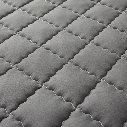 欧邦 2025新款可拆卸六面全包夹棉床笠 深灰（单面夹棉）