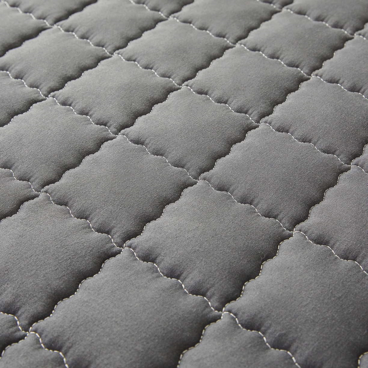 91家纺网 家纺一手货源 找家纺 欧邦 2025新款可拆卸六面全包夹棉床笠 深灰（单面夹棉）