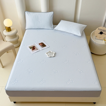 91家纺网 家纺一手货源 找家纺 （总）伊人坊 新款冰肌丝凉感冰豆豆凉席-床笠款