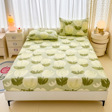 91家纺网 家纺一手货源 找家纺 （总）莎臣豹加厚磨毛植物羊绒床笠三件套学生宿舍单品床笠床垫保护套罩