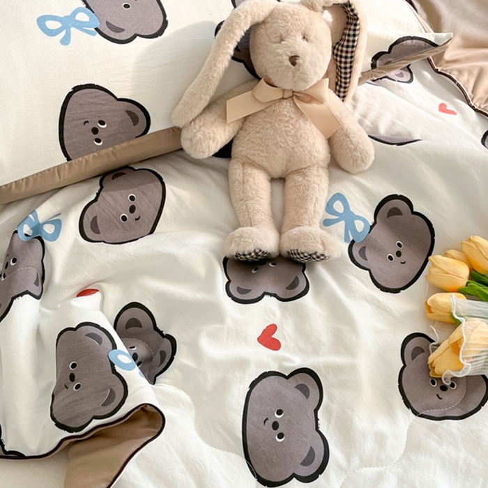 91家纺网 家纺一手货源 找家纺 贝扬思家纺 2025新款水洗皱皱纱系列夏被-系列二 曲奇碎卷卷