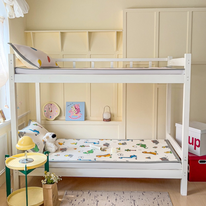 91家纺网 家纺一手货源 找家纺 富馨莱 2025新款学生平铺款冰藤印花凉席A类抗菌冰丝席支持定制尺寸 恐龙纪元