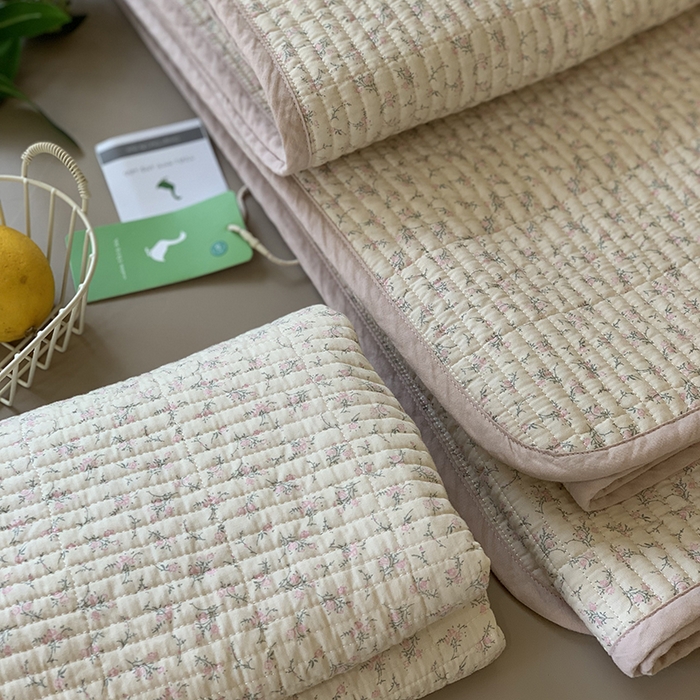 91家纺网 家纺一手货源 找家纺 汇庭 2025新款全棉床盖三件套-实拍 小美芯庄园