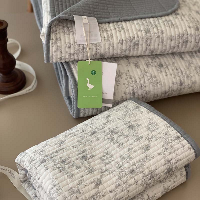 91家纺网 家纺一手货源 找家纺 汇庭 2025新款蔓莎床盖三件套系列-实拍 奥菲莉