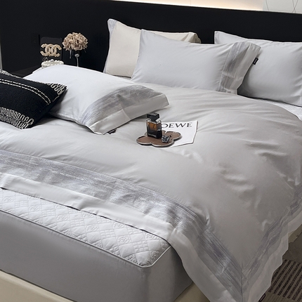 91家纺网 家纺一手货源 找家纺 （总） 2025新款高端轻奢A类母婴级长绒棉全工艺刺绣四件套纯棉全棉高端春夏季爆款床上用品 