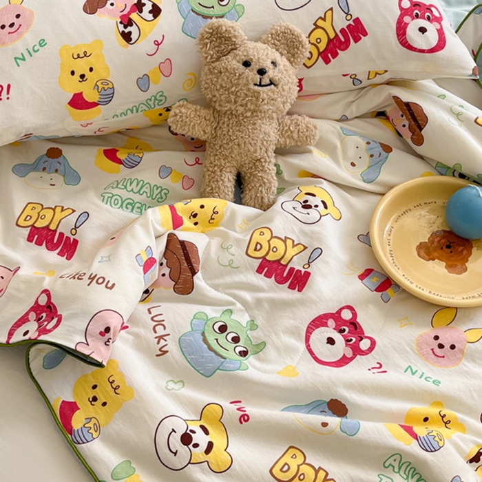 91家纺网 家纺一手货源 找家纺 贝扬思家纺 2025新款水洗皱皱纱系列夏被-系列二 童话世界