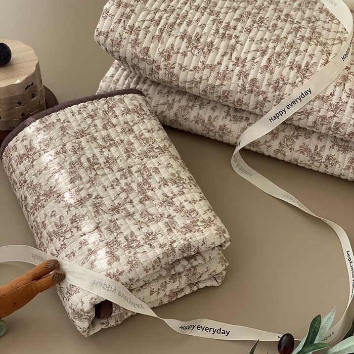 91家纺网 家纺一手货源 找家纺 汇庭 2025新款蔓莎床盖三件套系列-实拍 菲莉棕